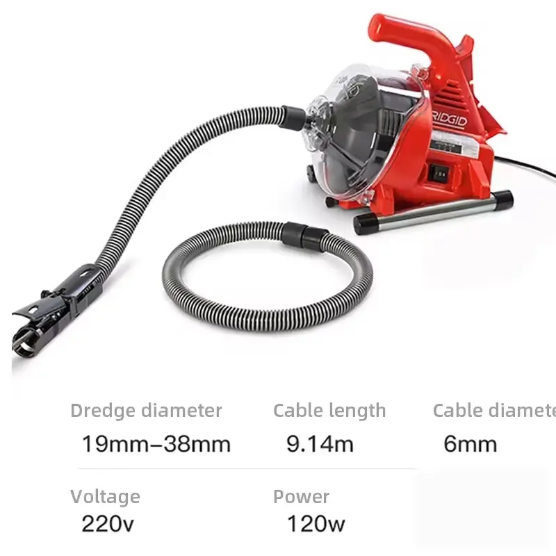 Electric Pipe Dredging Machine 120W/220V R7 Pipe Dredging Cleaner Sewer Floor Leaking Toilet Toilet Bidet Kitchen Dredging Tool