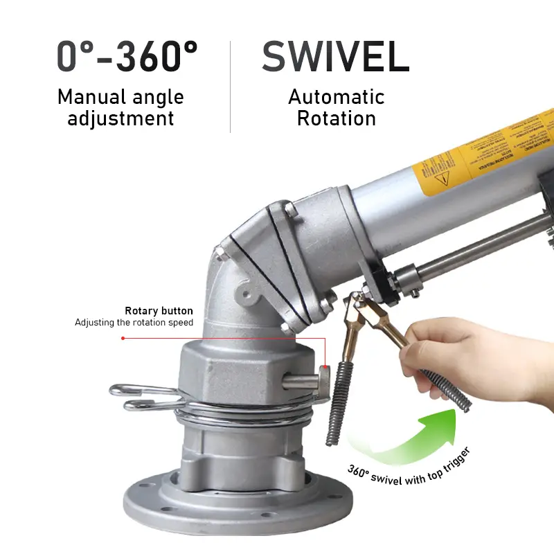 360° Extension Pole Vertical Rocker Sprayer Automatic Rotating Nozzle High range Irrigation Spray Gun Suitable for Garden Farm