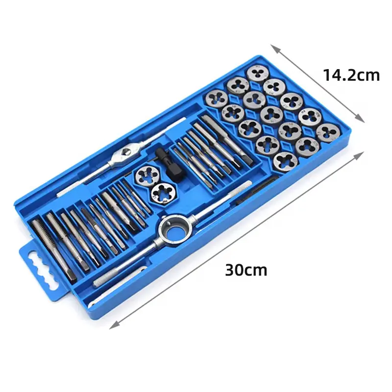 Manual Tap  Die Set Thread Tool kit With Wrench Drill Bit  Bushing Thread Repair Tool for Metal Hole Tapping
