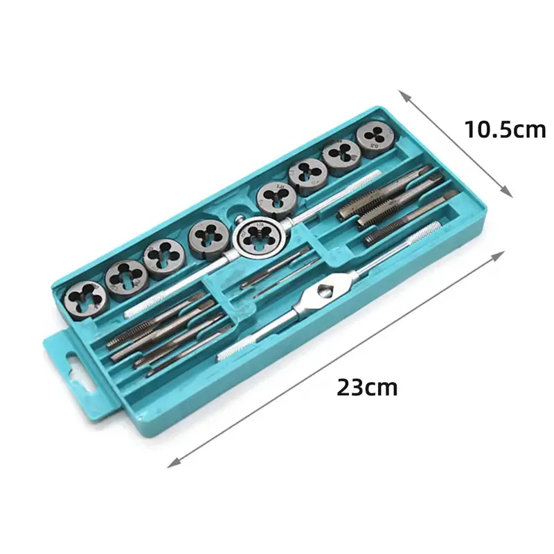 Manual Tap  Die Set Thread Tool kit With Wrench Drill Bit  Bushing Thread Repair Tool for Metal Hole Tapping