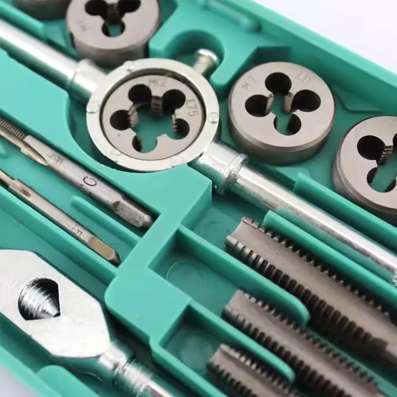 Manual Tap  Die Set Thread Tool kit With Wrench Drill Bit  Bushing Thread Repair Tool for Metal Hole Tapping