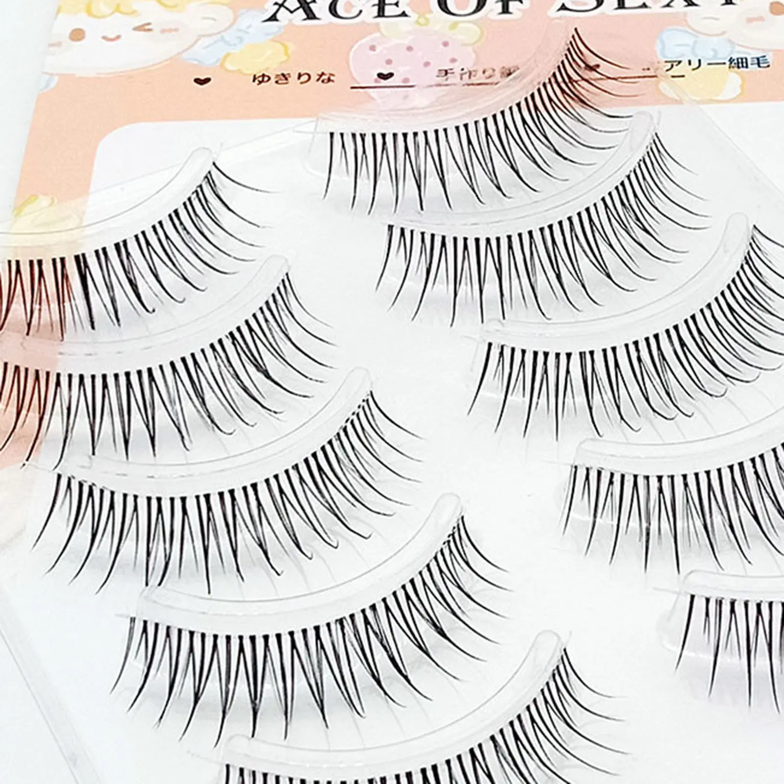 5 Pair False Eyelashes Natural Extension Eye Lashes Slim Sunflower Comic Fairy False Eyelash Women's Makeup Supplies