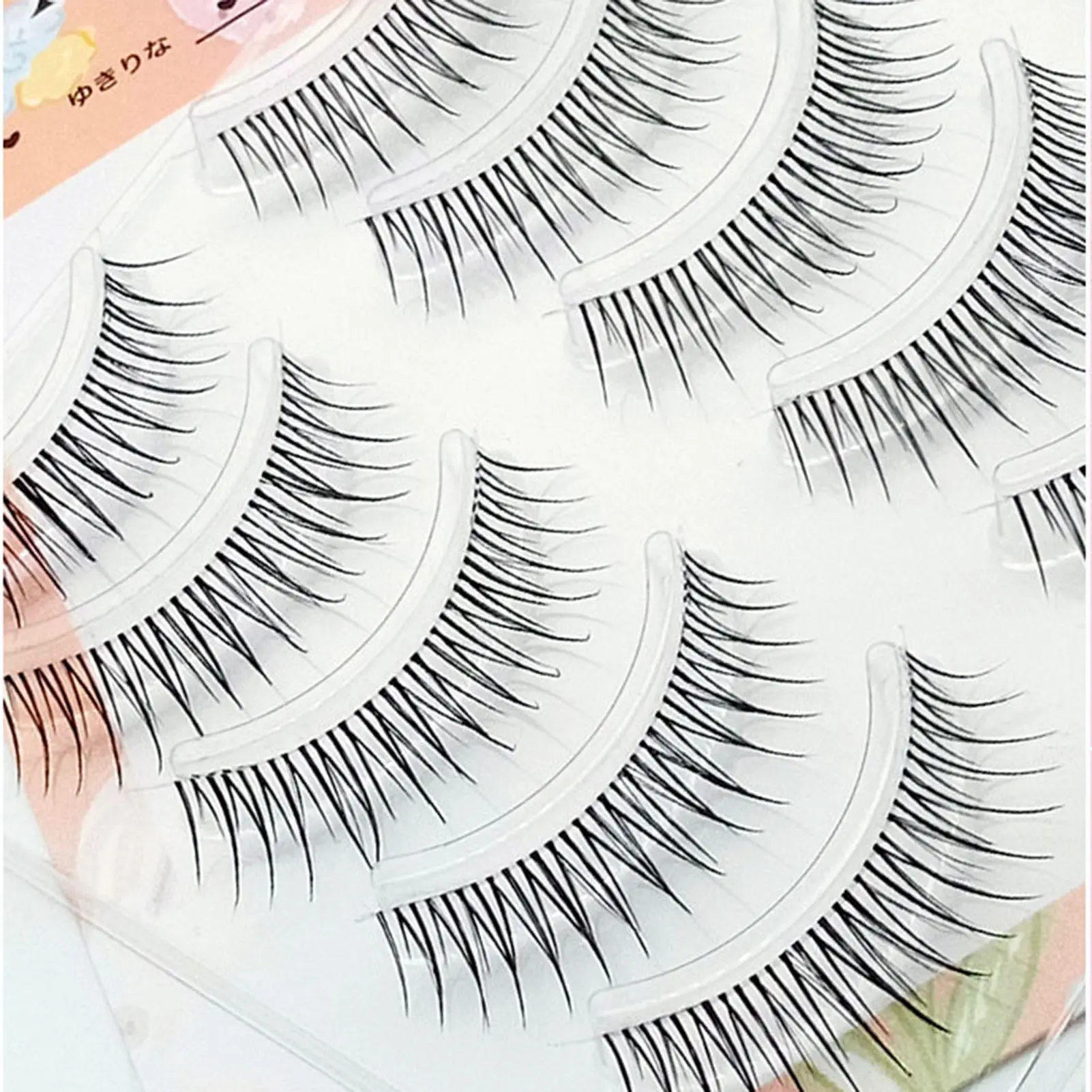 5 Pair False Eyelashes Natural Extension Eye Lashes Slim Sunflower Comic Fairy False Eyelash Women's Makeup Supplies