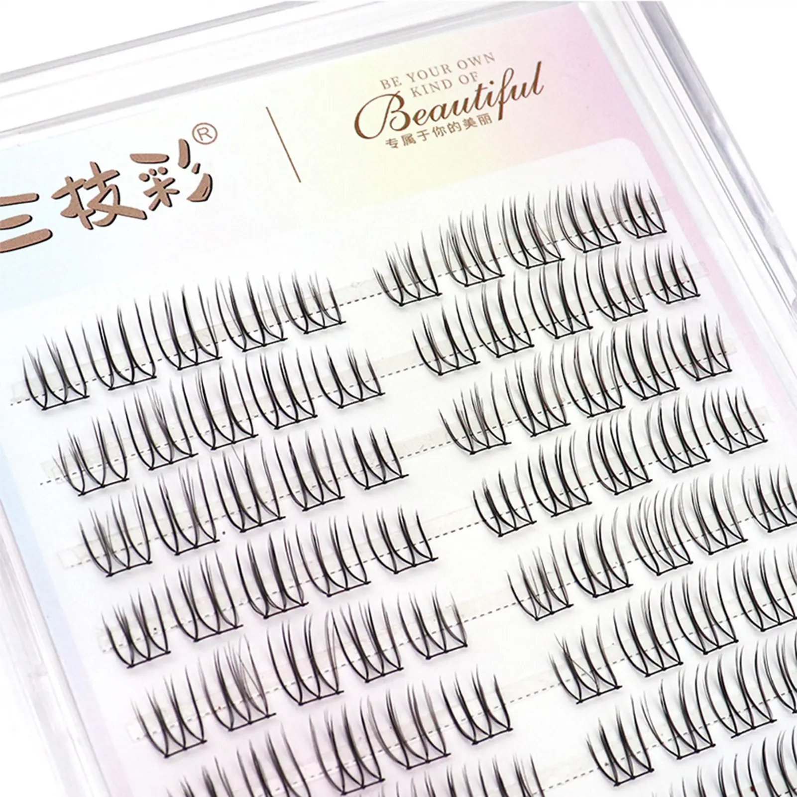Cosplay Individual Lashes Clusters 3D Effect Individual Lashes Natural False Lashes Extension Beginner Proficients Friendlyc