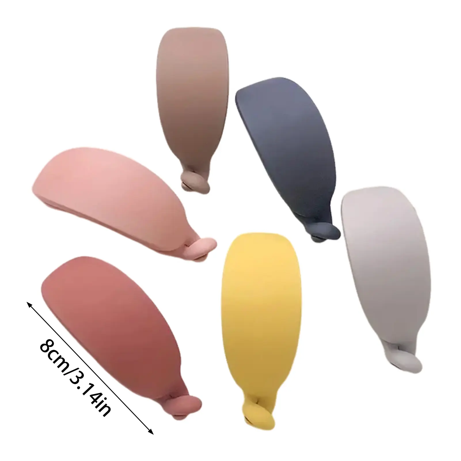 6Pcs Frosted Medium Banana Clip Claw Frosted Ponytail Buckle Ponytail Clip Hairpin Girl Hair Accessories Solid Color