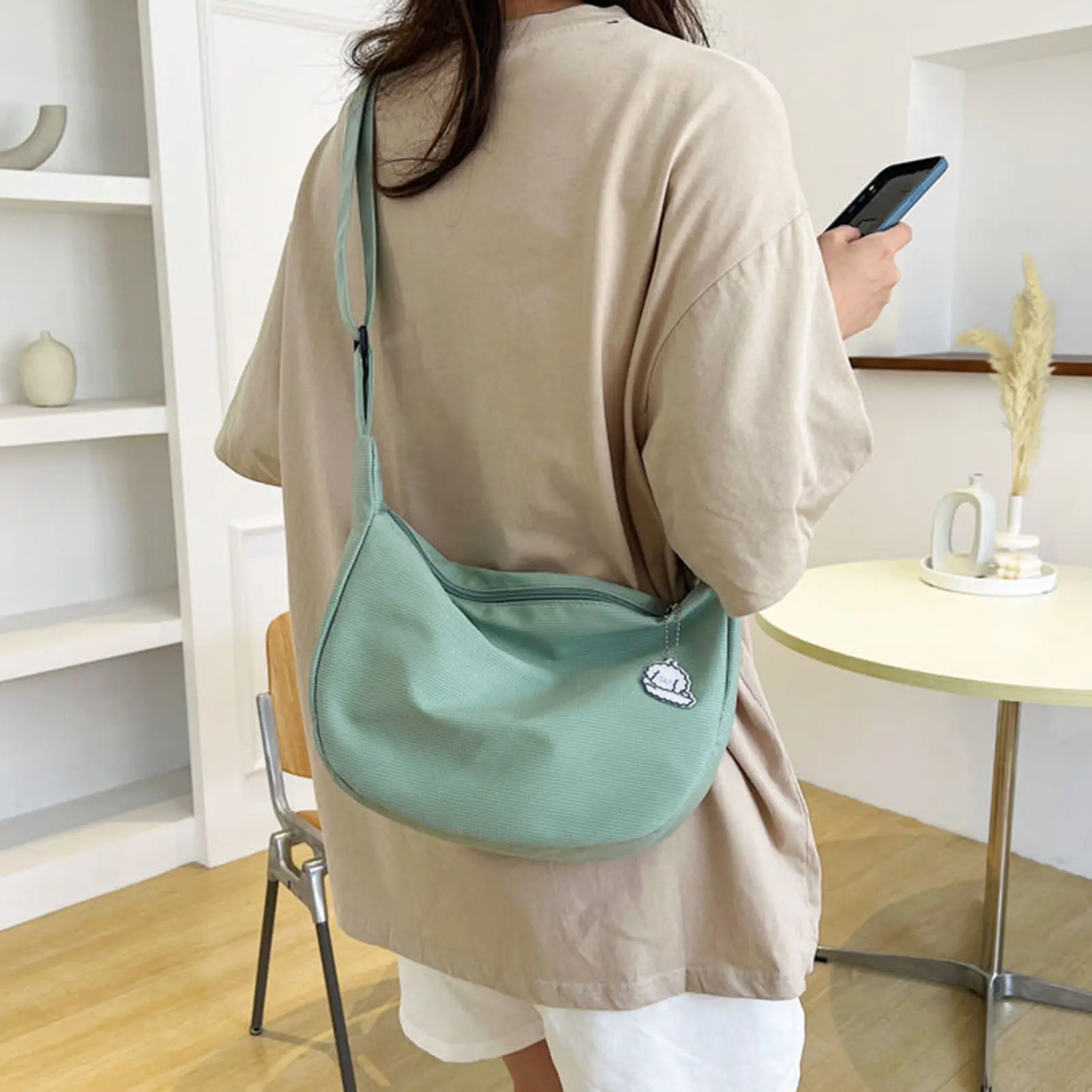 Jiaozi Bao Women Solid Harajuku All-match Simple Multifunctional Handbags Large Capacity Cross Body Bags For Women Teens Purse