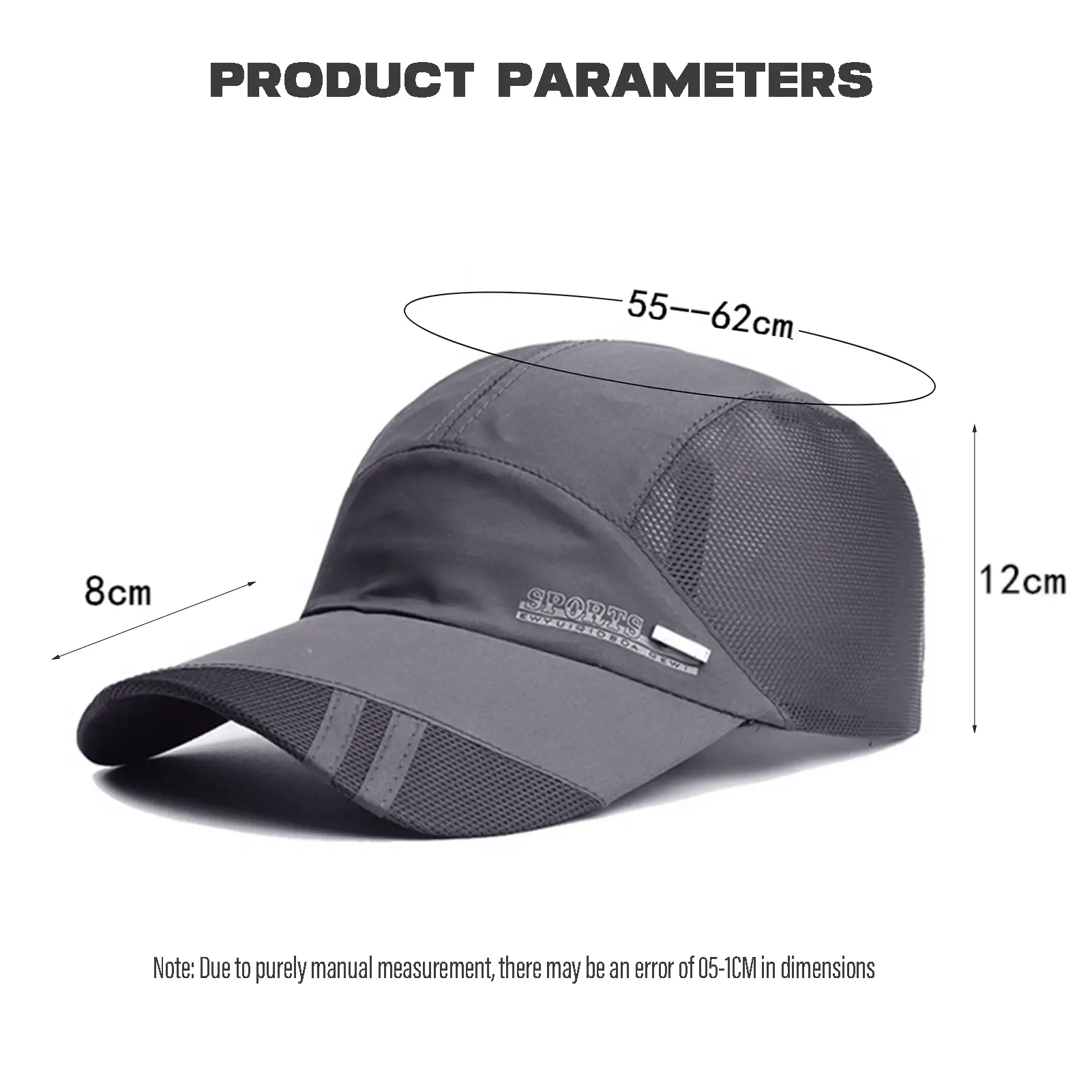 Casual Unisex Adult Baseball Cap Hat Summer Ultra-light Breathable Mesh Side Low Profile Skullcaps for Outdoor Activities