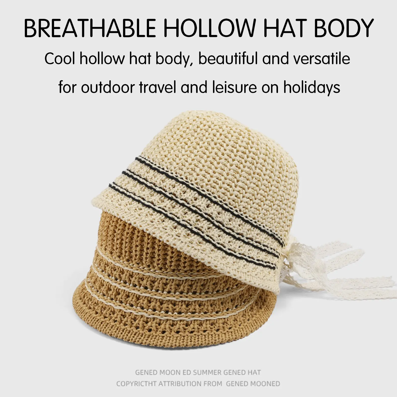 Summer UV-Protect Hat Summer Hiking Fisherman Hat Bowknot Design Sun Shade Fisherman Hat for Home Office Travel Hiking Gift