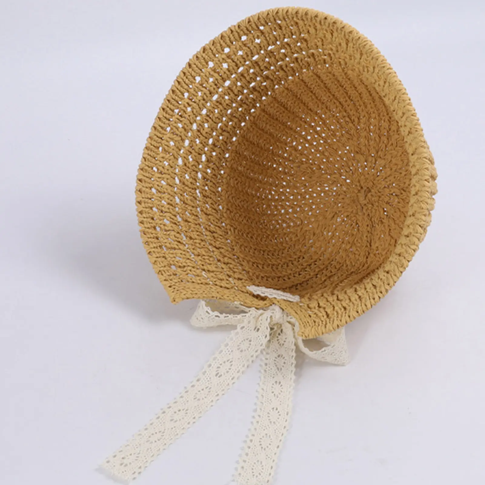 Summer UV-Protect Hat Summer Hiking Fisherman Hat Bowknot Design Sun Shade Fisherman Hat for Home Office Travel Hiking Gift