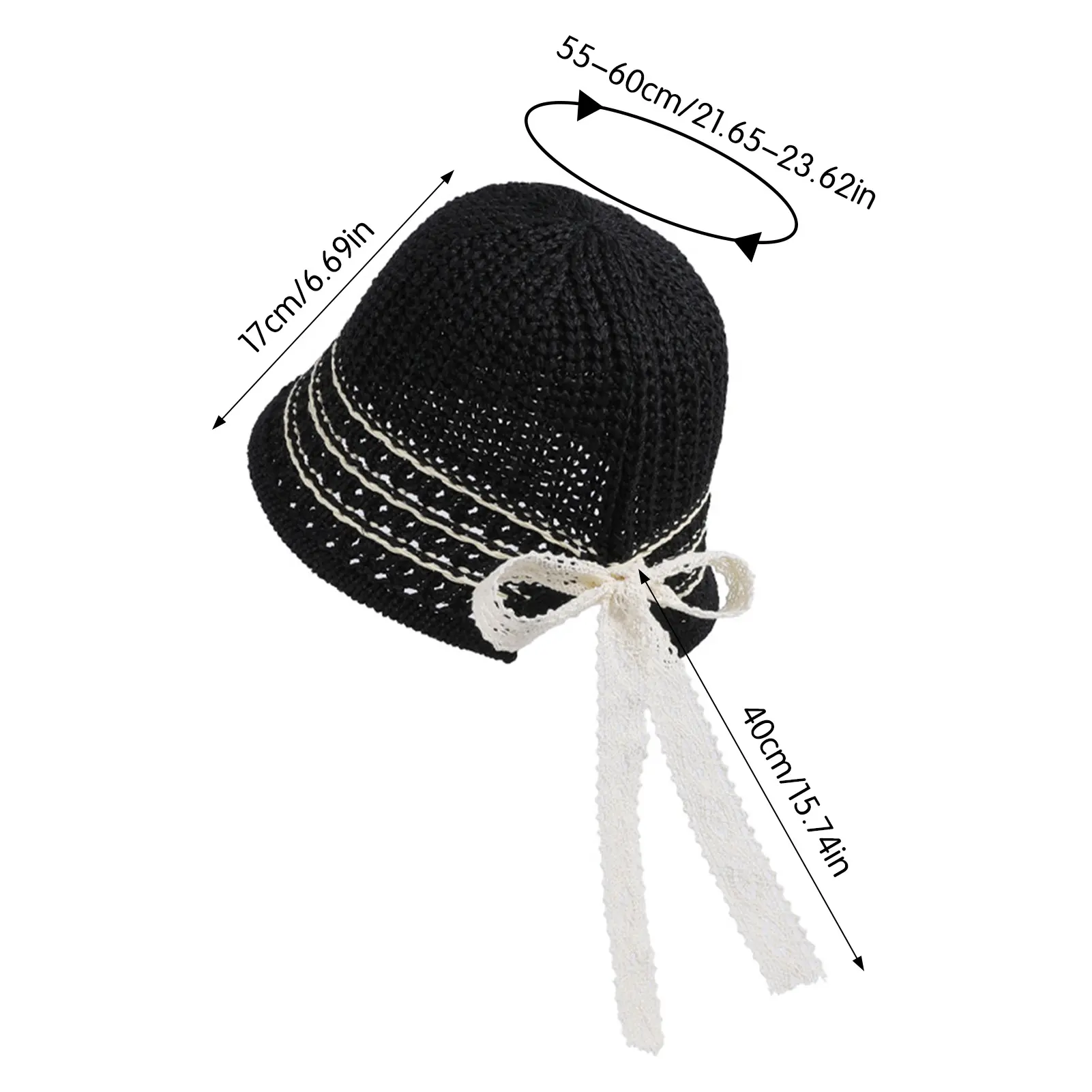 Summer UV-Protect Hat Summer Hiking Fisherman Hat Bowknot Design Sun Shade Fisherman Hat for Home Office Travel Hiking Gift