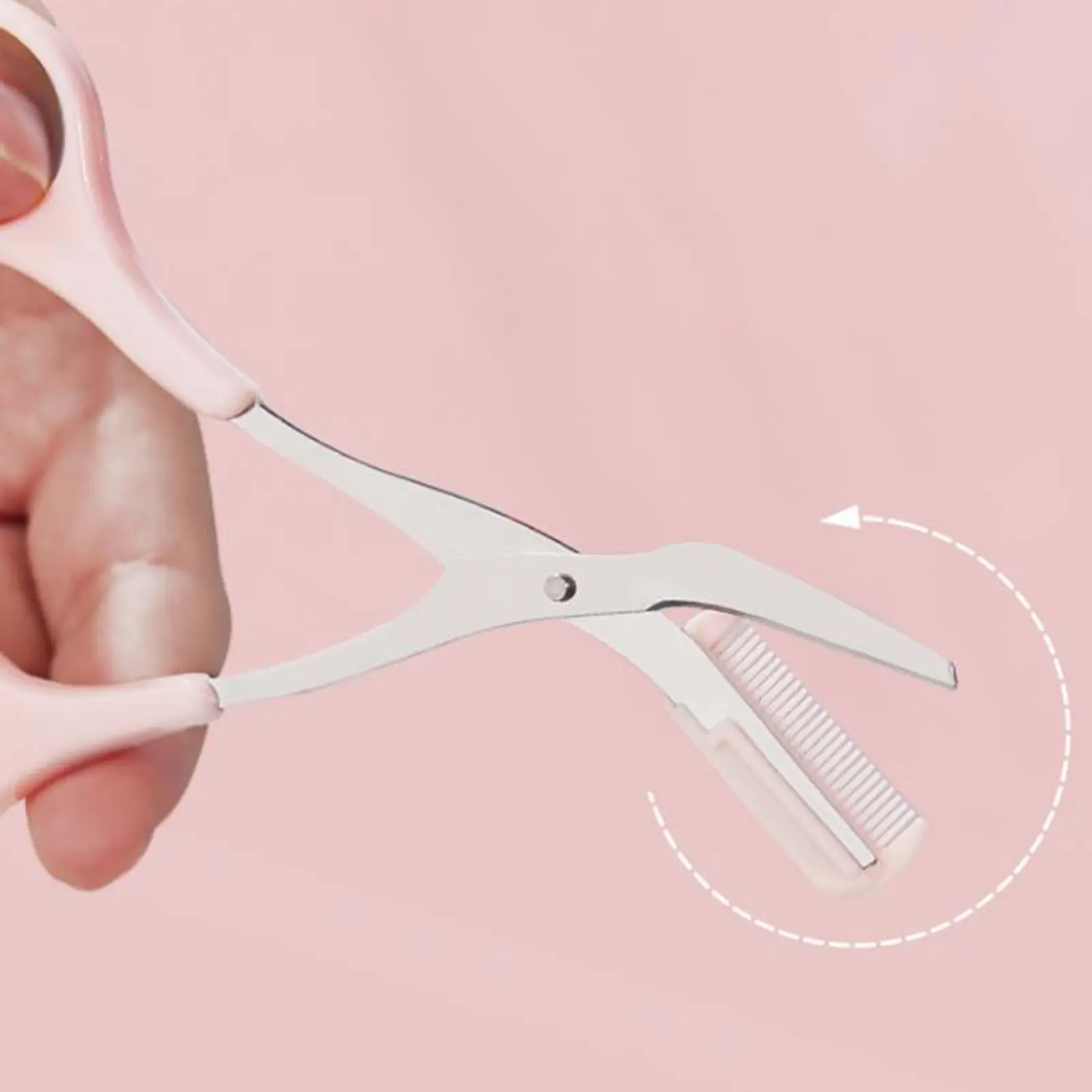 3pcs Eyebrow Trimmers Set Eyebrow Scissors with Comb for Beginners Safety Anti Scratch Bending Moon Eyebrow Scraper Set