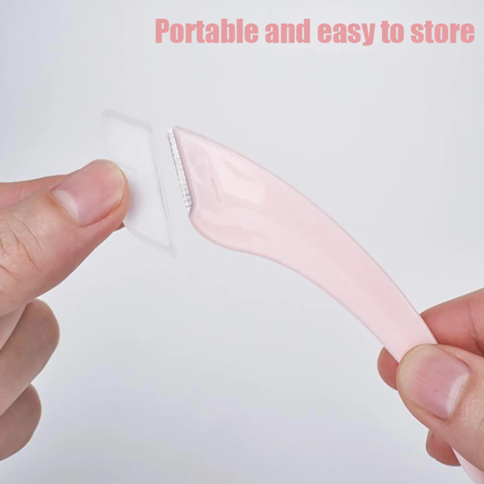 3pcs Eyebrow Trimmers Set Eyebrow Scissors with Comb for Beginners Safety Anti Scratch Bending Moon Eyebrow Scraper Set
