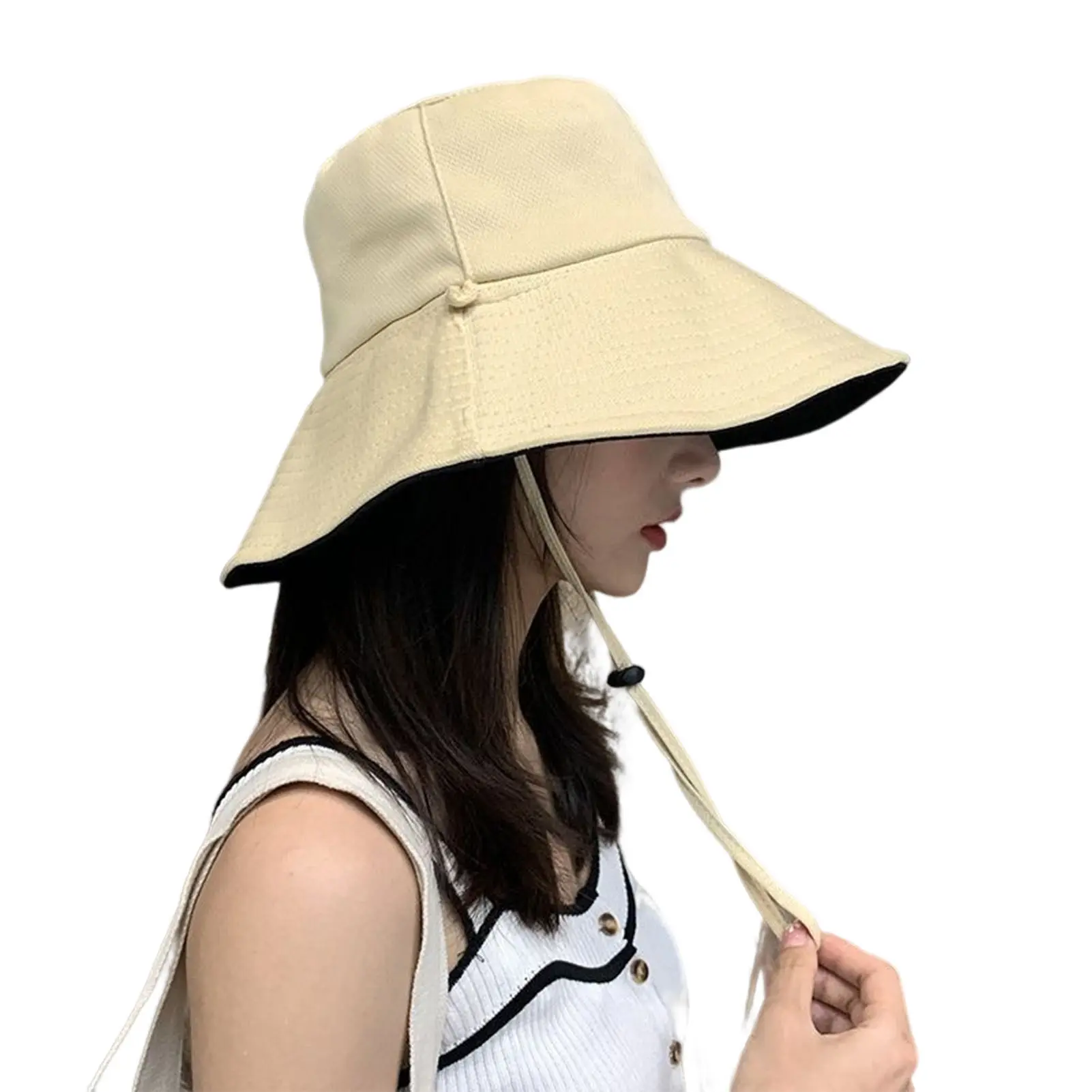 New Korean Women Men Bucket Hat Anti-uv Beach Sun Hat Summer Sunscreen Panama Hat Outdoor Foldable Portable Fisherman Cap