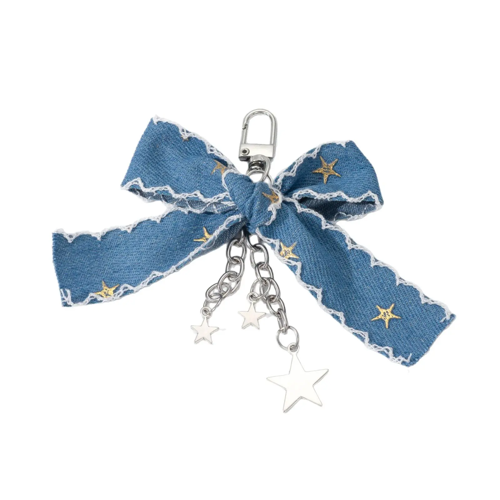 Blue South Ins Key Chain Retro Cowboy Star Tassel Pendant DIY Bag Chain Adjustment Extended Bag Phone Pendant Accessories Gifts