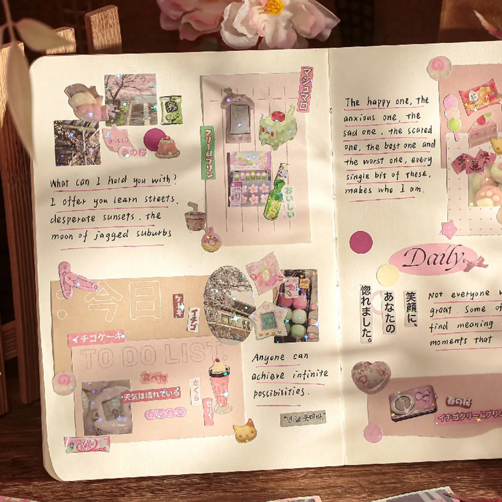 Stickers Book Japanese Style Cute Stickers Book Multi-theme Manga Handbook Decorative Sticker for Birthday & Back to School Gift