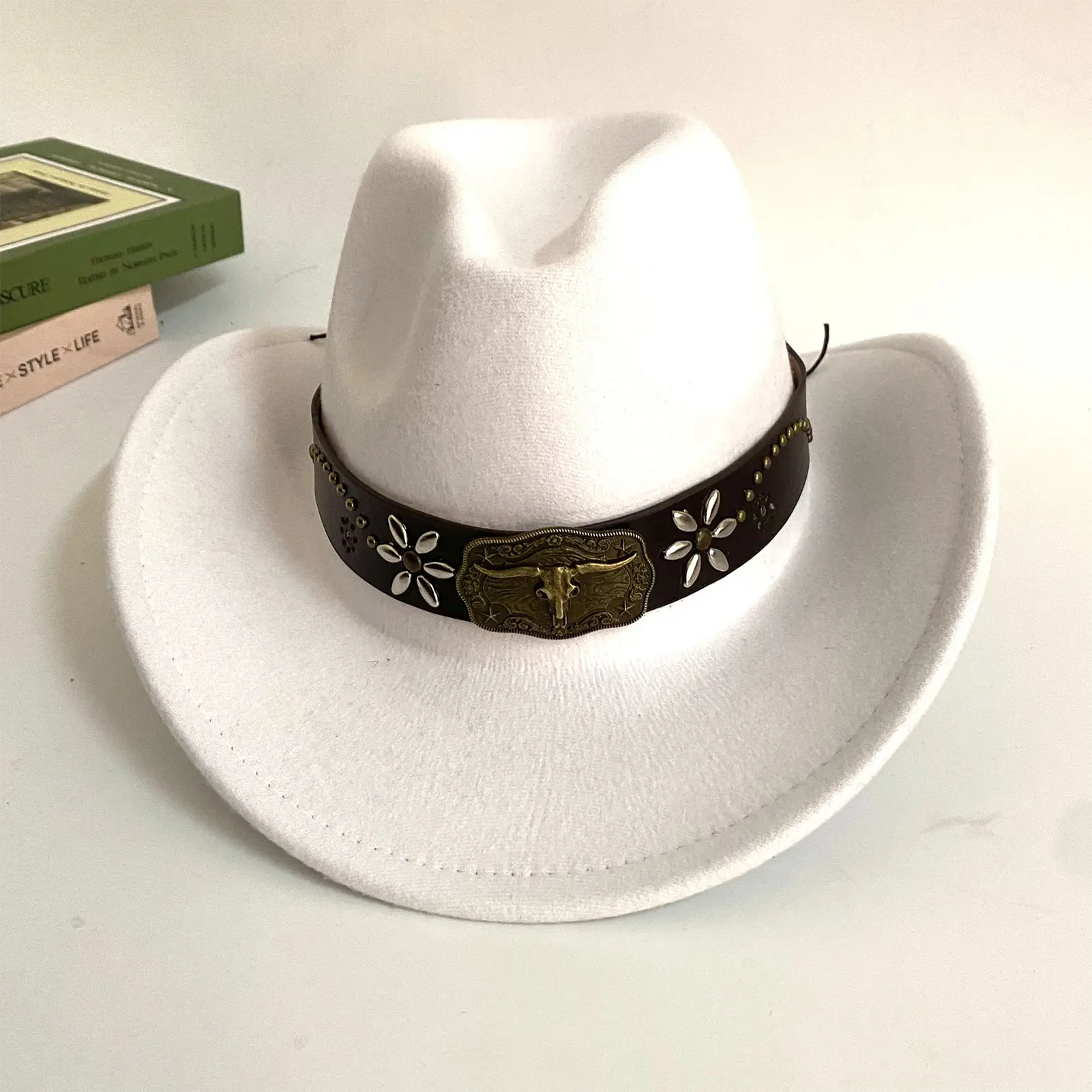 Vintage Western Cowboy Hat Classic Western Cowboy Hats Western Style Cowboy Cowgirl Hats for Travel Fishing Hiking Summer