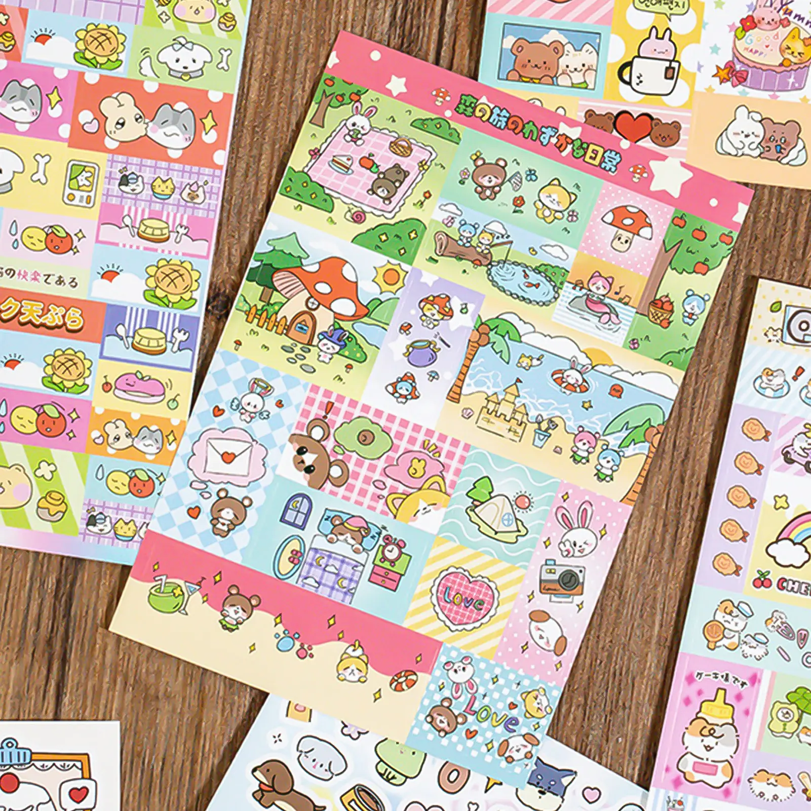 1PC book Kawaii Korean Style Sticker Book Cute Kids Sticker Book DIY Handbook Vegetarian Creative Stickers Back to School Gift