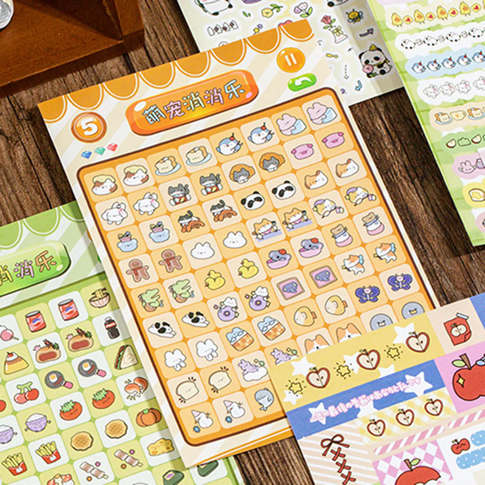 1PC book Kawaii Korean Style Sticker Book Cute Kids Sticker Book DIY Handbook Vegetarian Creative Stickers Back to School Gift