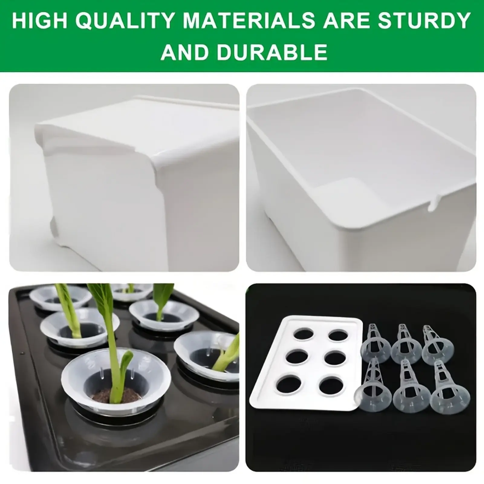 Plant Grower Box Indoor Hydroponic Boxes Nursery Pots Set With Seedling Cups For Plants Herb Garden Planting Container