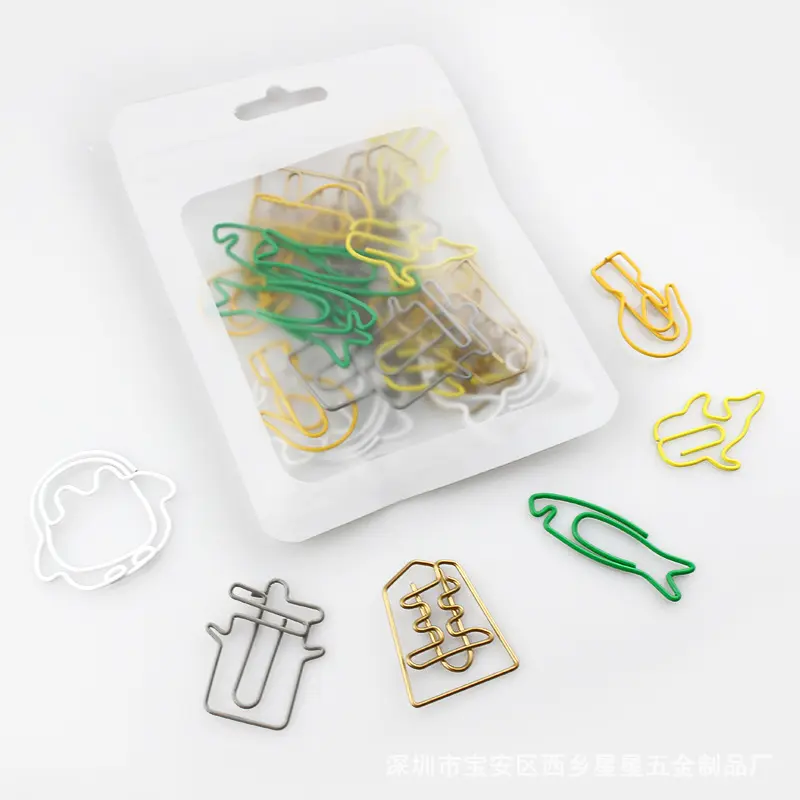 60pcs 2 set Kawaii Paper Clips Bookmark Stationery Scrapbook Gadget School Supplies Office Cute Desk Orgainzer Accessories