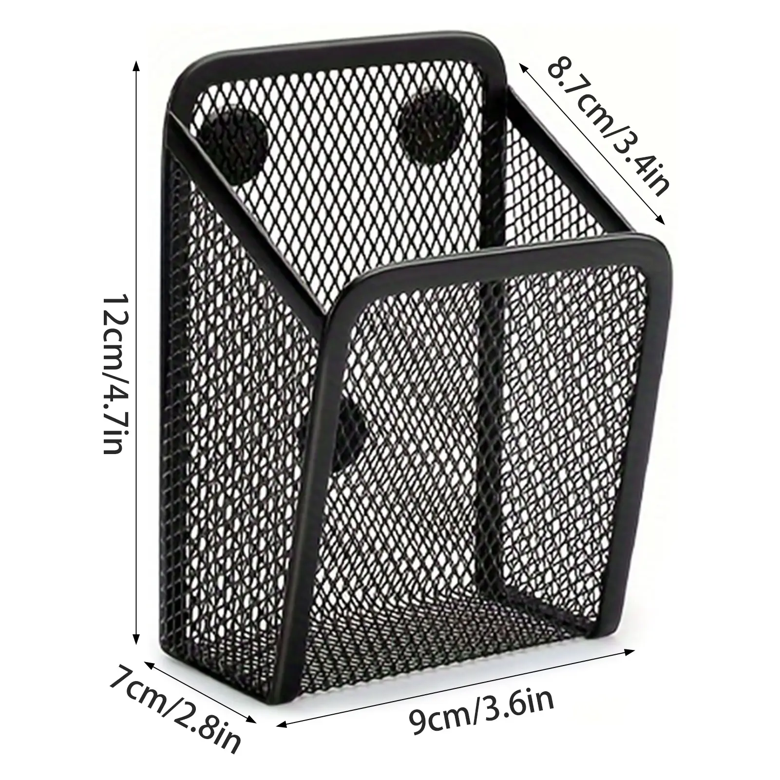 1/2pcs Strong Magnetic Storage Basket Desktop Pen Holder Refrigerator Lockers For Desktop File Manager Metal Mesh Stationery