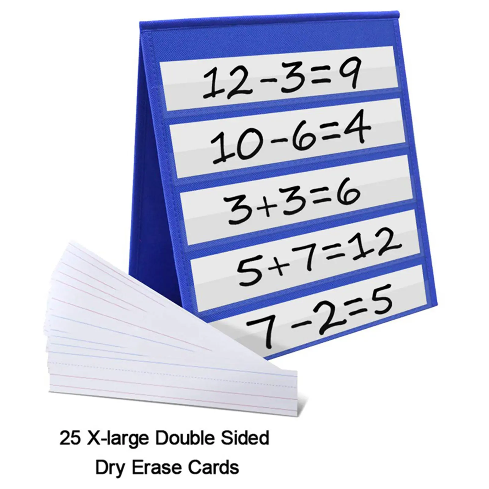 New Arrival Double-sided Self-standing Foladble Desktop Pocket Chart for Classroom Home Teaching Kids Children Educational Tools