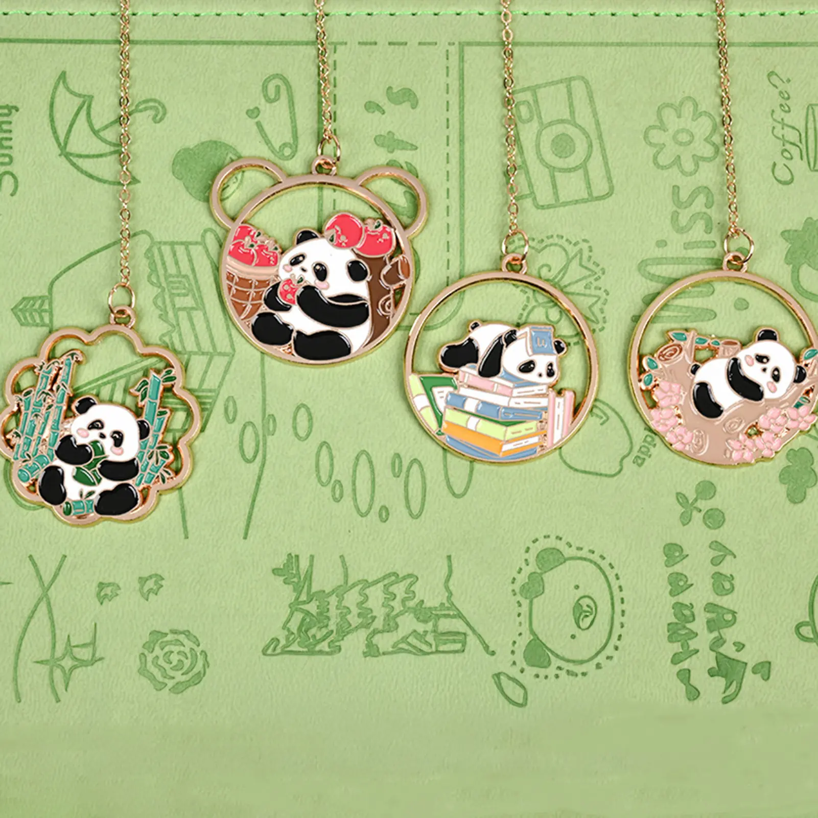 Funny Panda Book Page Clips Metal Bookmarks Cute Pagination Mark Creative Separator Pages Tags Stationery School Office Supplies