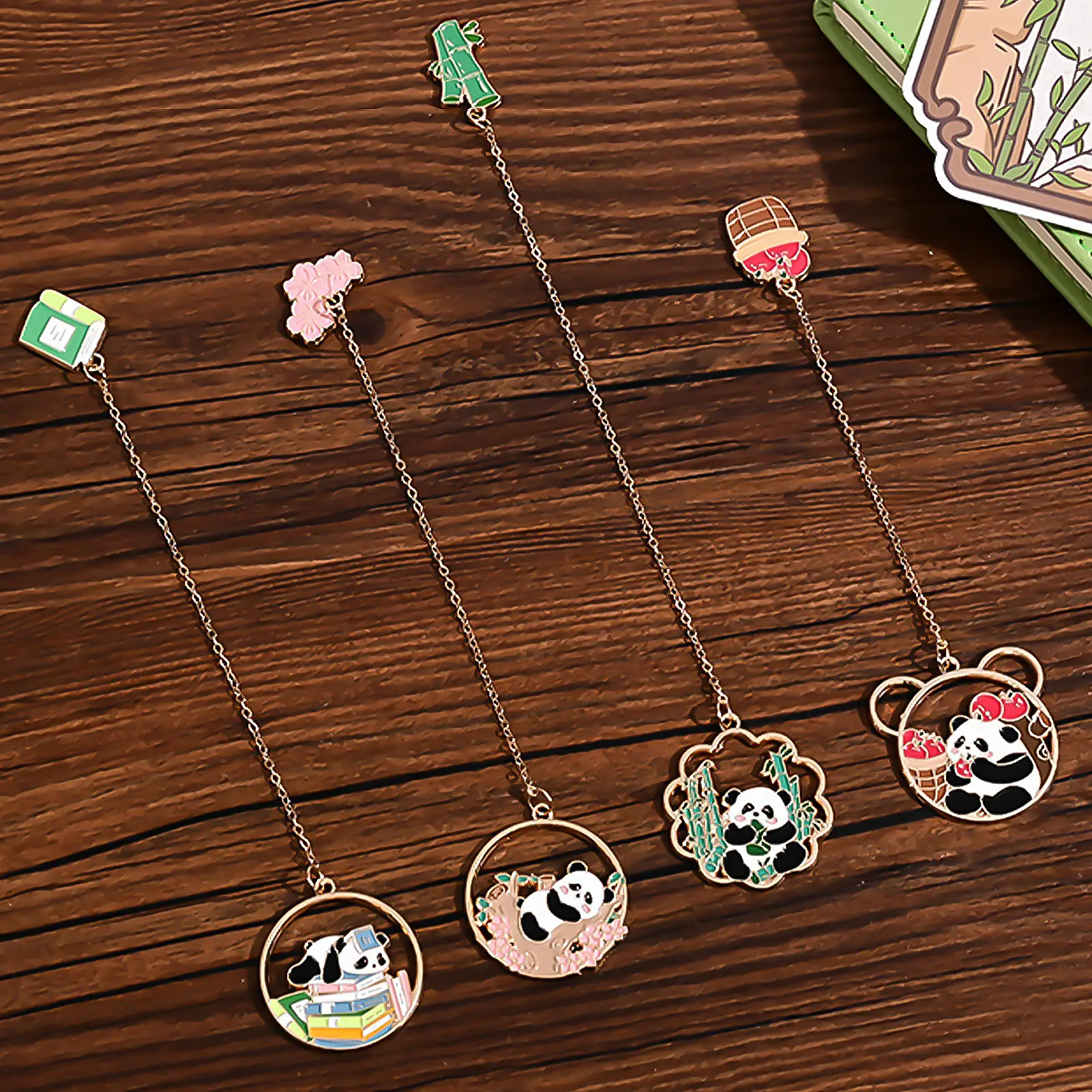 Funny Panda Book Page Clips Metal Bookmarks Cute Pagination Mark Creative Separator Pages Tags Stationery School Office Supplies