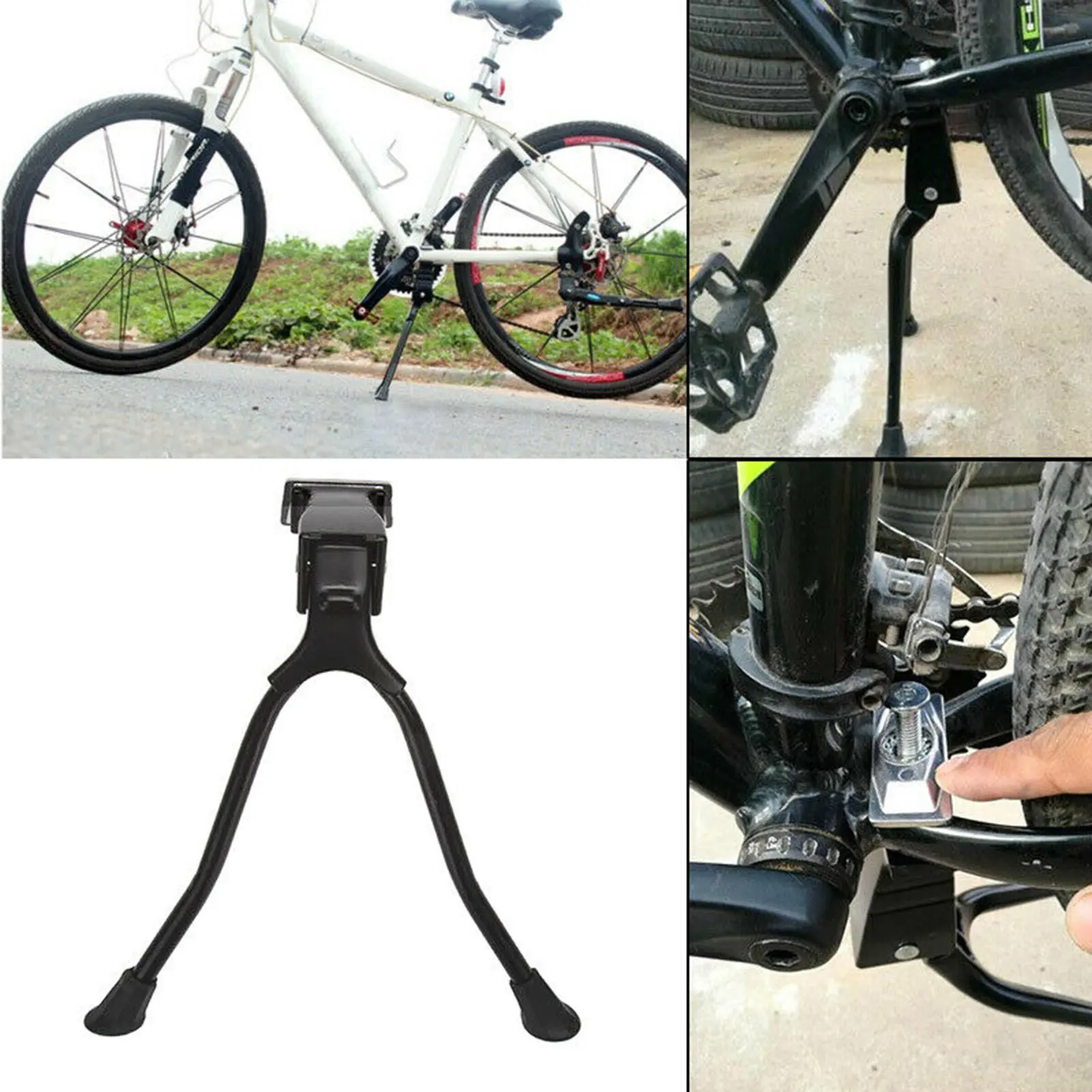 Mountain Bike Kickstand Stainless Steel Foldable Double Leg Kickstand Intermediate Stand For Mountain Bikes For Road Bikes
