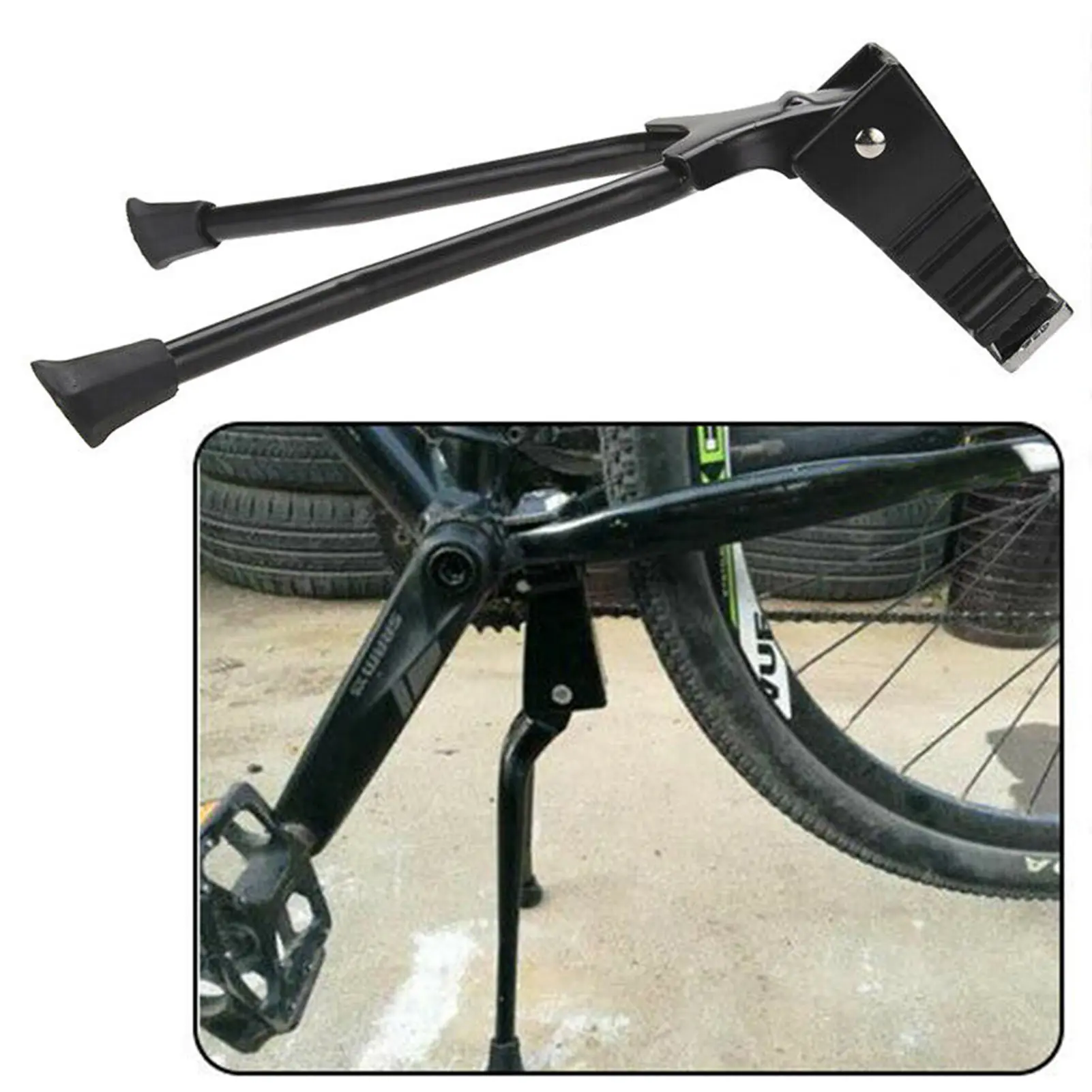 Mountain Bike Kickstand Stainless Steel Foldable Double Leg Kickstand Intermediate Stand For Mountain Bikes For Road Bikes