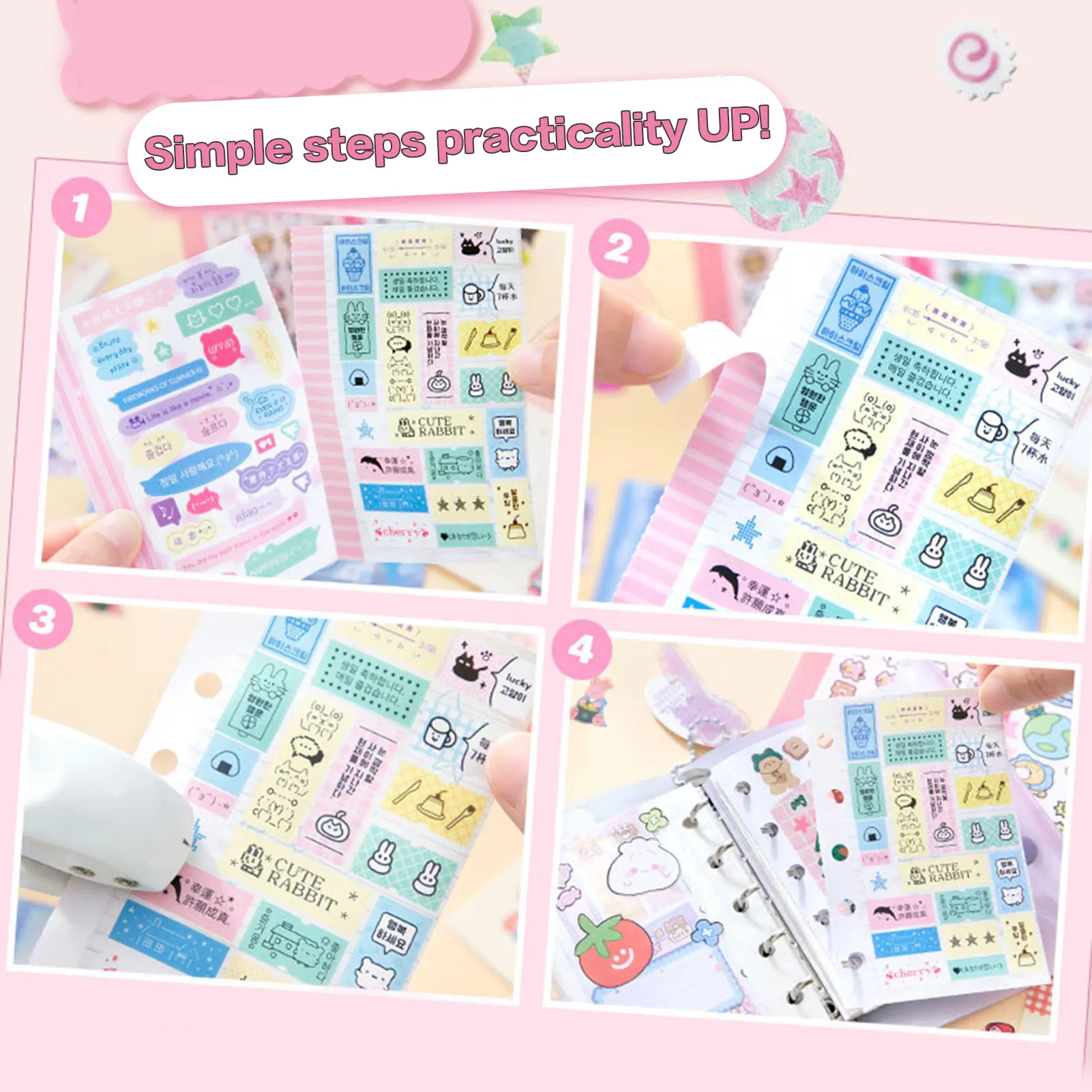 Xin Mo Shuang Spell Scrapbook Sticker Korean Ins Wind Dream Graffiti Style Art Diy Crafts Photo Album  Material Notes