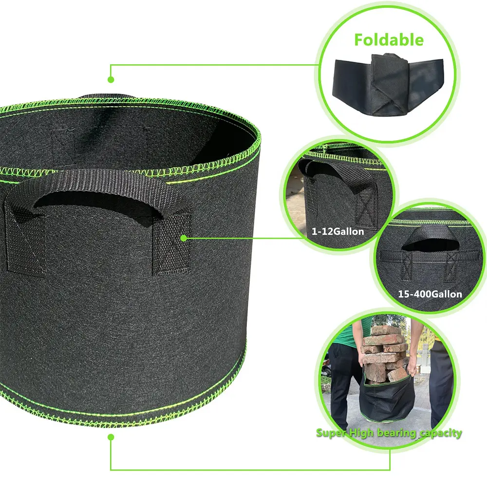Multi-size Plant Planting Bag Flowerpot Cloth Planting Gardening Tools Home Garden Planting Fruit Vegetable Planting Bag