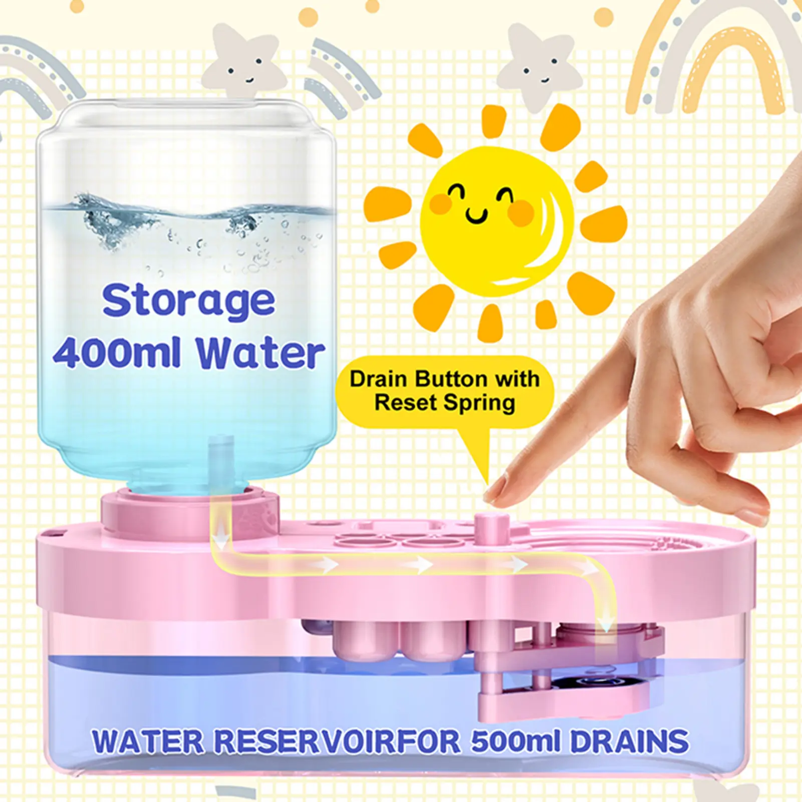 4 in 1 Paint Brush Cleaner Tools Multifunctional Palette Brush Rinser Tool for Artist Beginner Kids Painting Accessories
