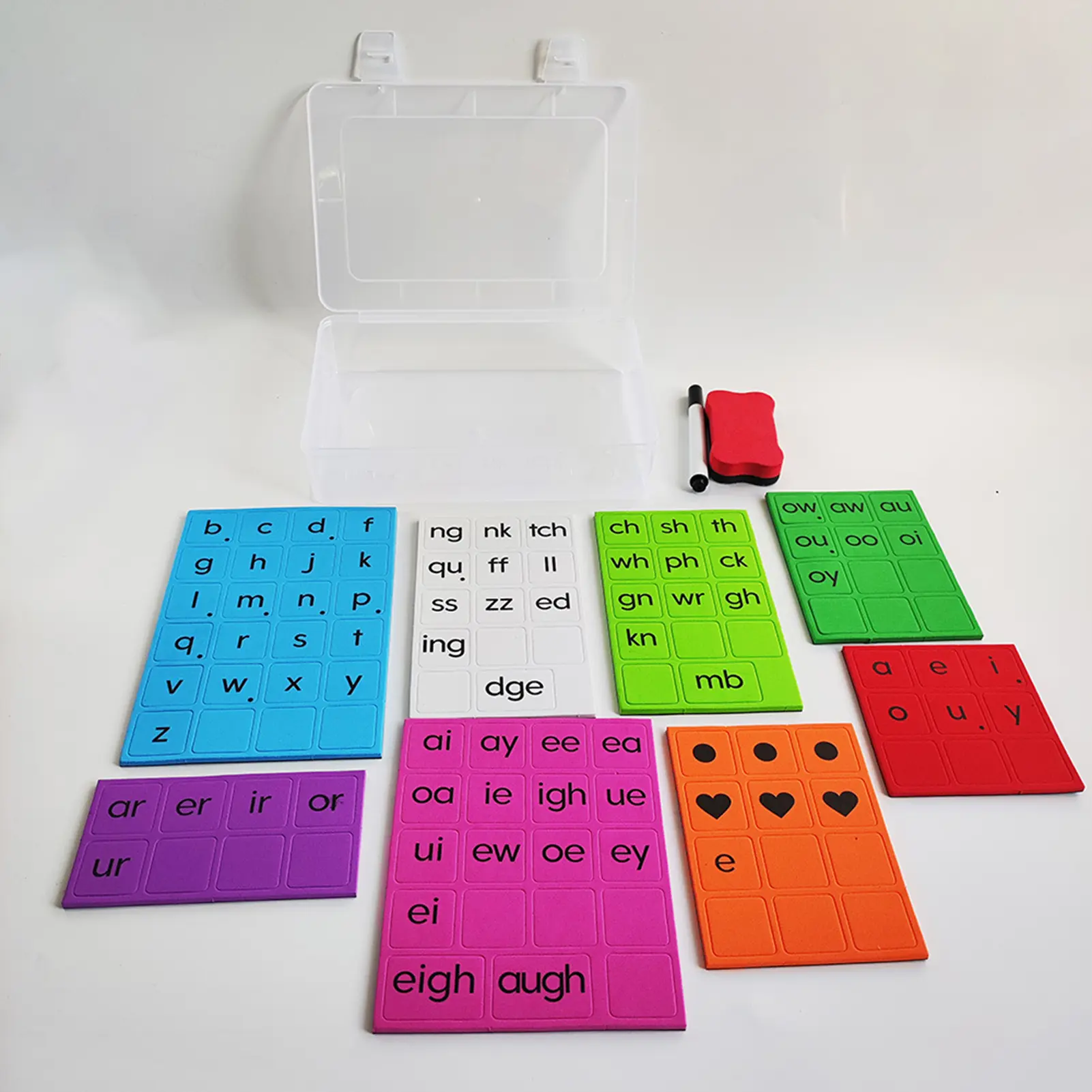 Magnetic Phonics Tiles Alphabet Set For Kids Preschool Learning English Spelling Reading Educational Toy Kindergarten Supplies