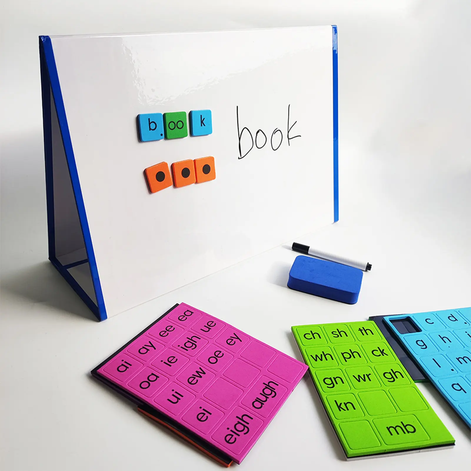 Magnetic Phonics Tiles Alphabet Set For Kids Preschool Learning English Spelling Reading Educational Toy Kindergarten Supplies