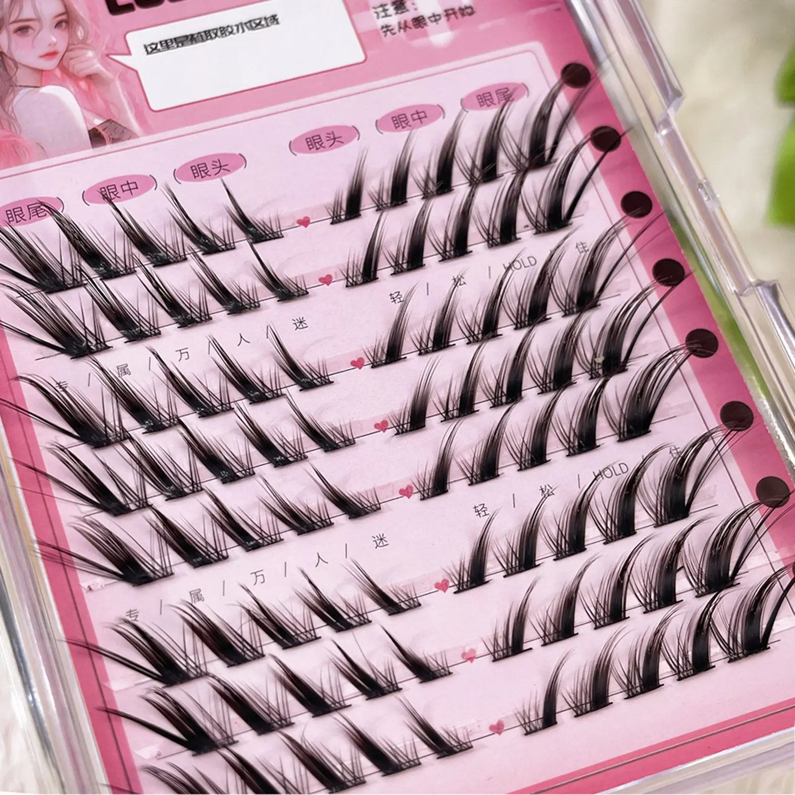 Self Adhesive Lash Clusters Mix Length Natural Look Lashes Clusters False Eyelashes for Beauty Eye Cosplay DIY Makeup Tools