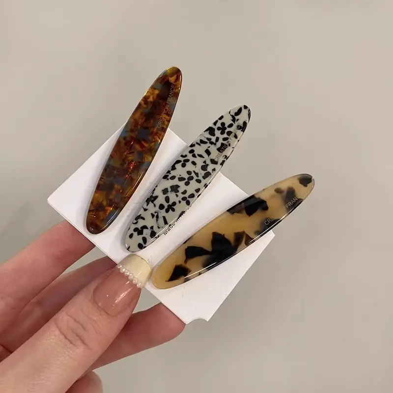 Simple Retro New High-end Spring Clip Korean France Acetate Ponytail Clip Hair Clip for  Women and Girls Hair Accessories