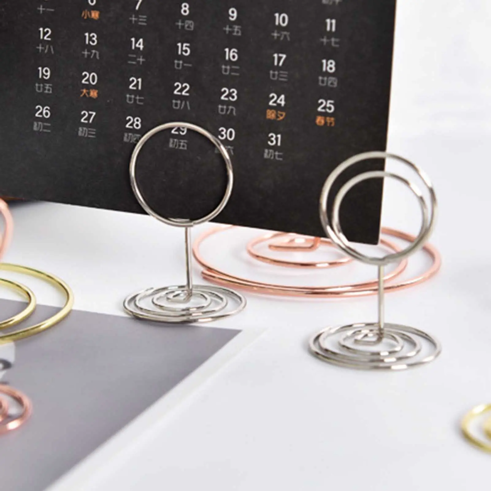 5pcs Dining Slot Card Holder For Centerpieces Table Number Holders Picture Holder Office Memo Clip Wedding Reception Accessories