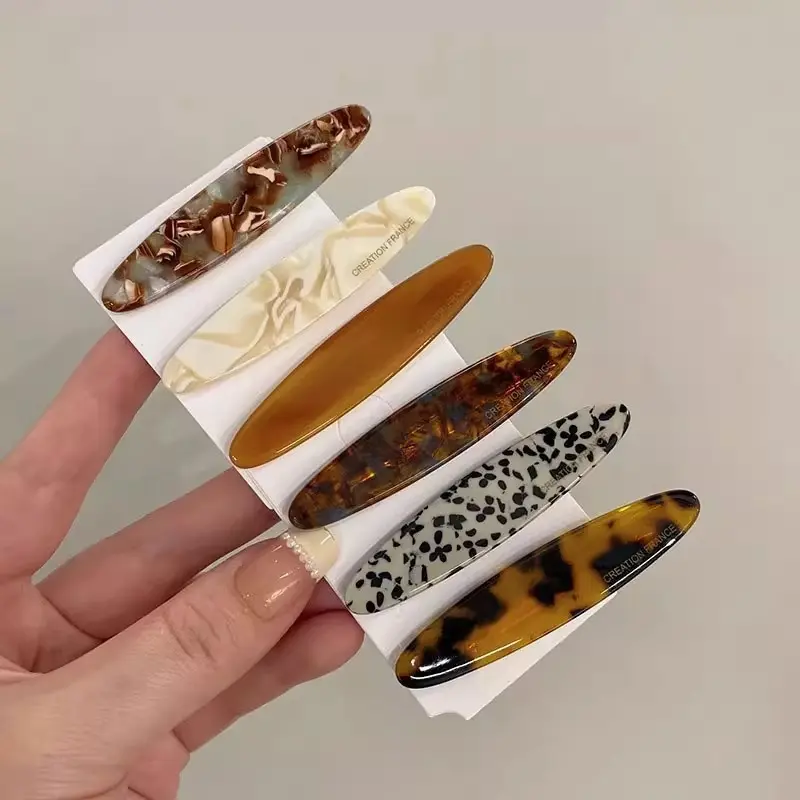 Simple Retro New High-end Spring Clip Korean France Acetate Ponytail Clip Hair Clip for  Women and Girls Hair Accessories