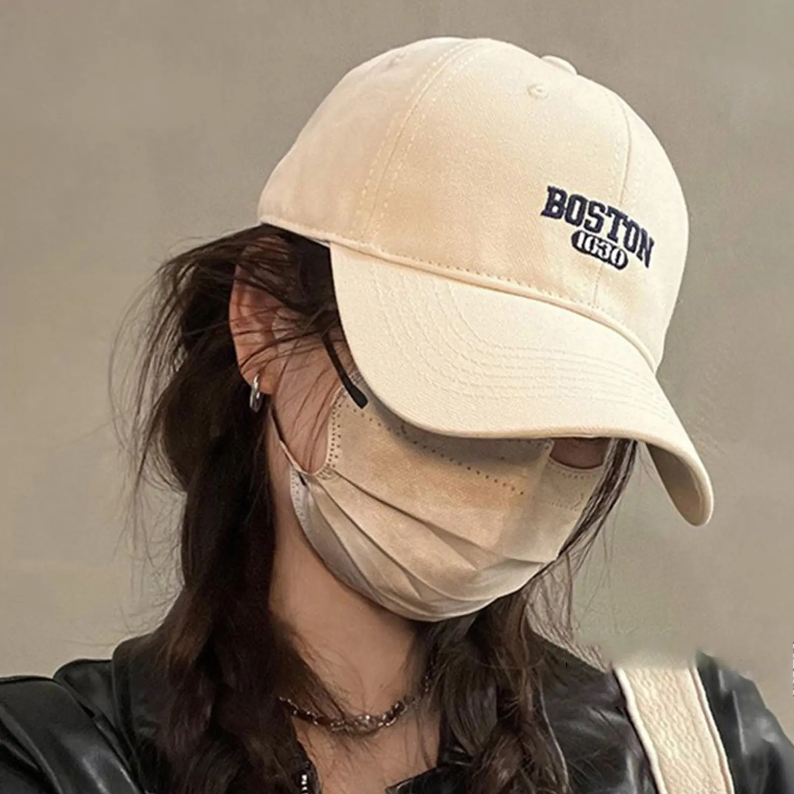 Embroidered Cap Letters In Summer Korean Version Of Curved Eaves Fashion Spring And Autumn Baseball Caps For Men And Women