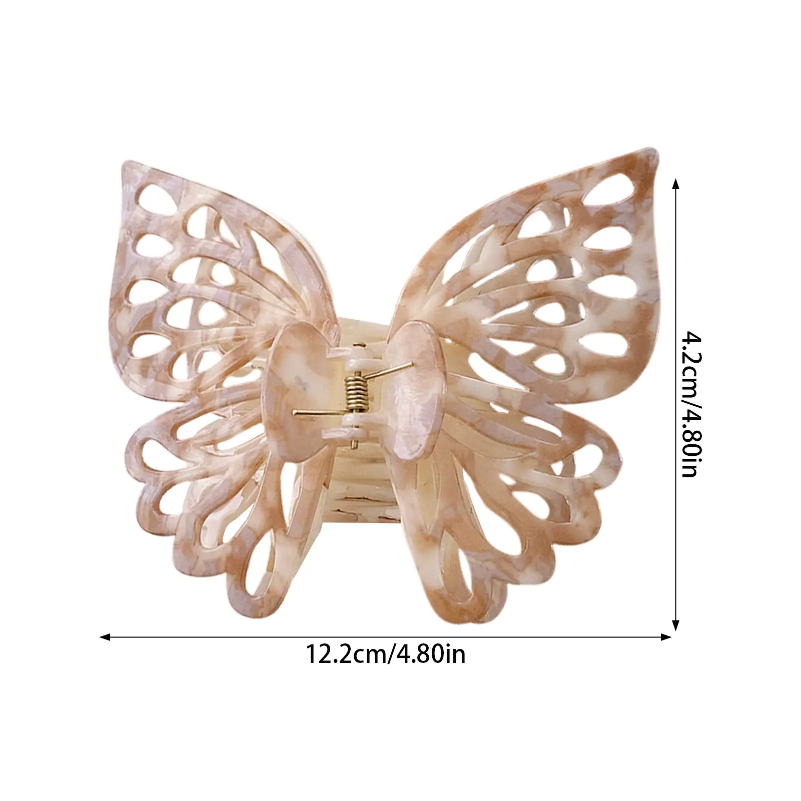 New Double Butterfly Hair Clip Hollow Print Butterfly Hair Claw Hair Clip Female Hair Clip Bath  Ponytail Hair Accessories