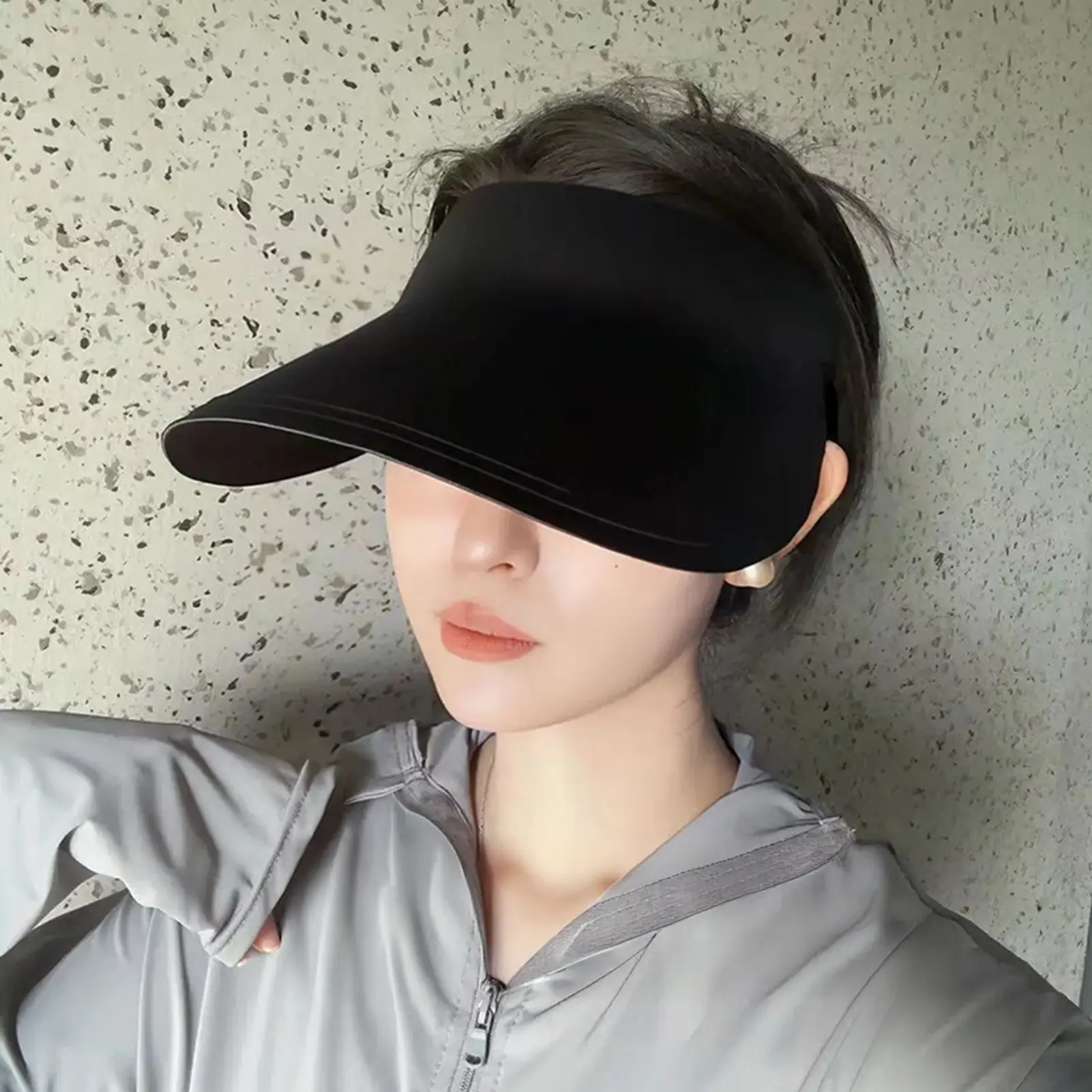 In Summer The Seamless Large-eave Empty-top Sun Hat Can Be Folded To Prevent Ultraviolet Rays Ultra-light Empty-top Sun Hat