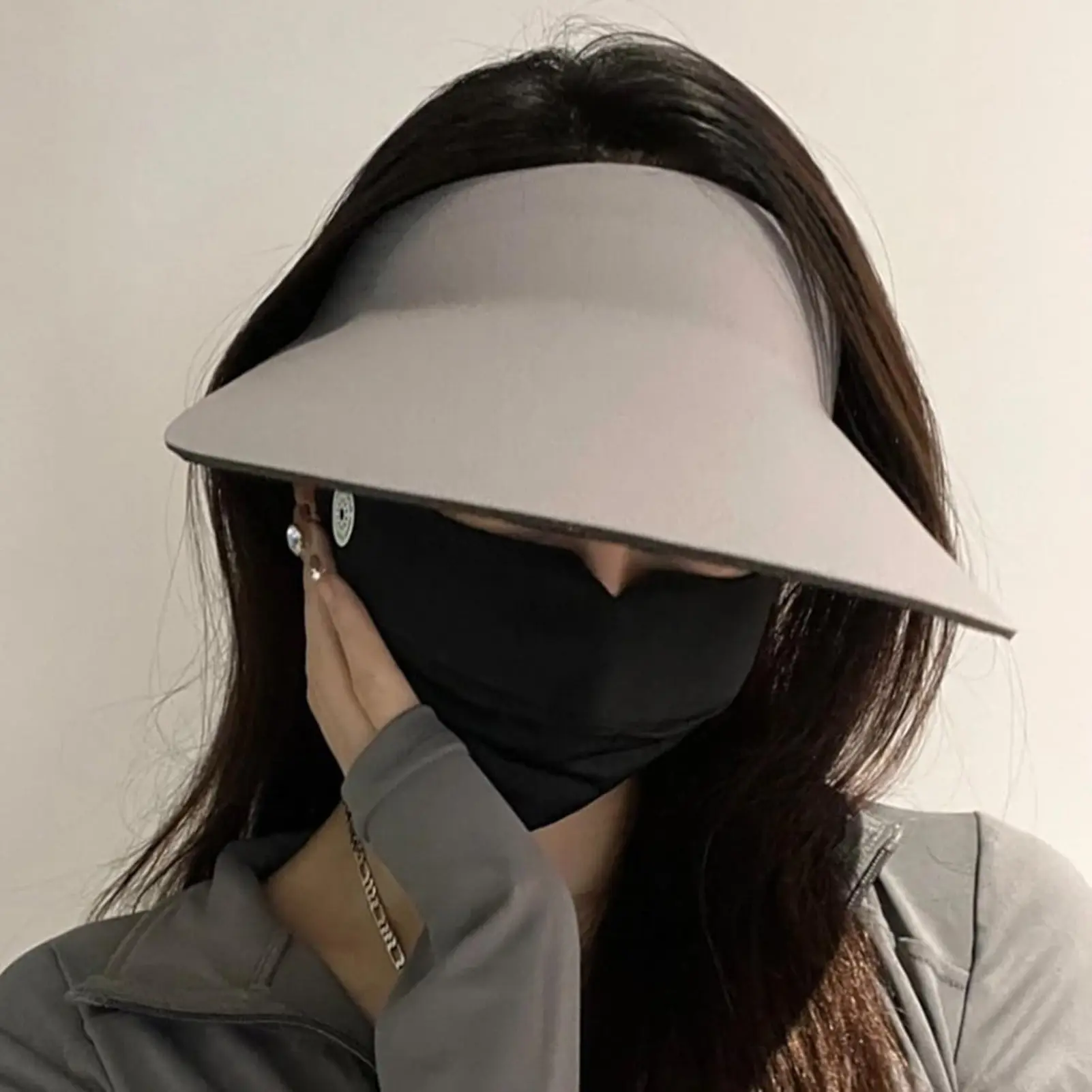 In Summer The Seamless Large-eave Empty-top Sun Hat Can Be Folded To Prevent Ultraviolet Rays Ultra-light Empty-top Sun Hat
