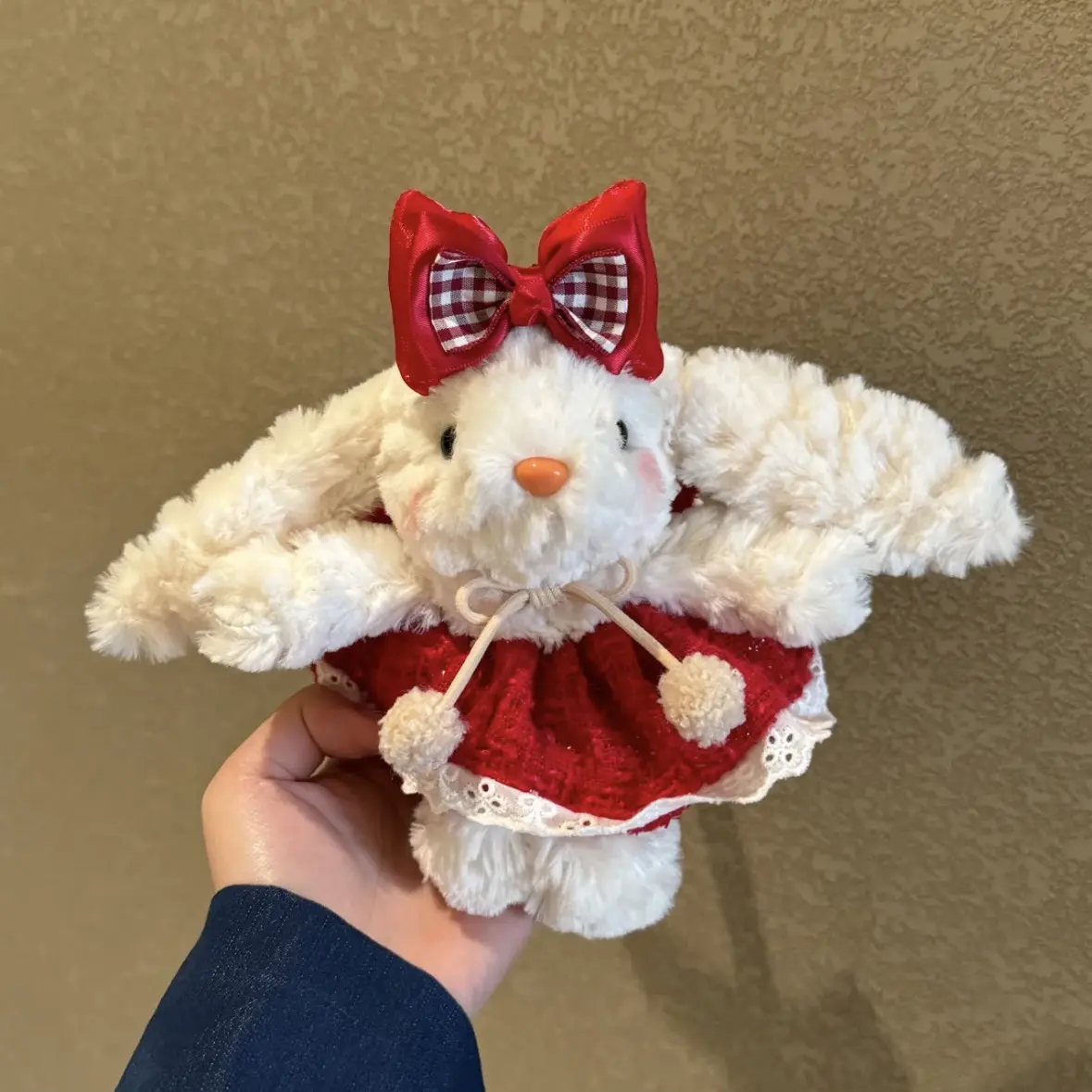 17cm Plush Doll Keychain Cute Bunny Strap Hanging Pendant Easter Gifts for Backpack Decoration