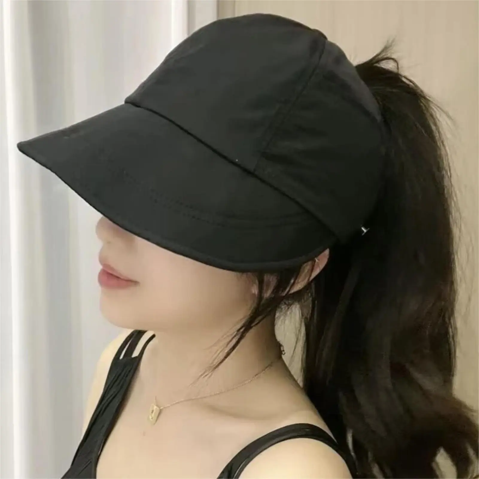 Summer Sun Hat Shade Hht For Women Foldable Sun Beach Large Brimmed Hat Cycling Empty Top Fishing Hat Outdoor Activities