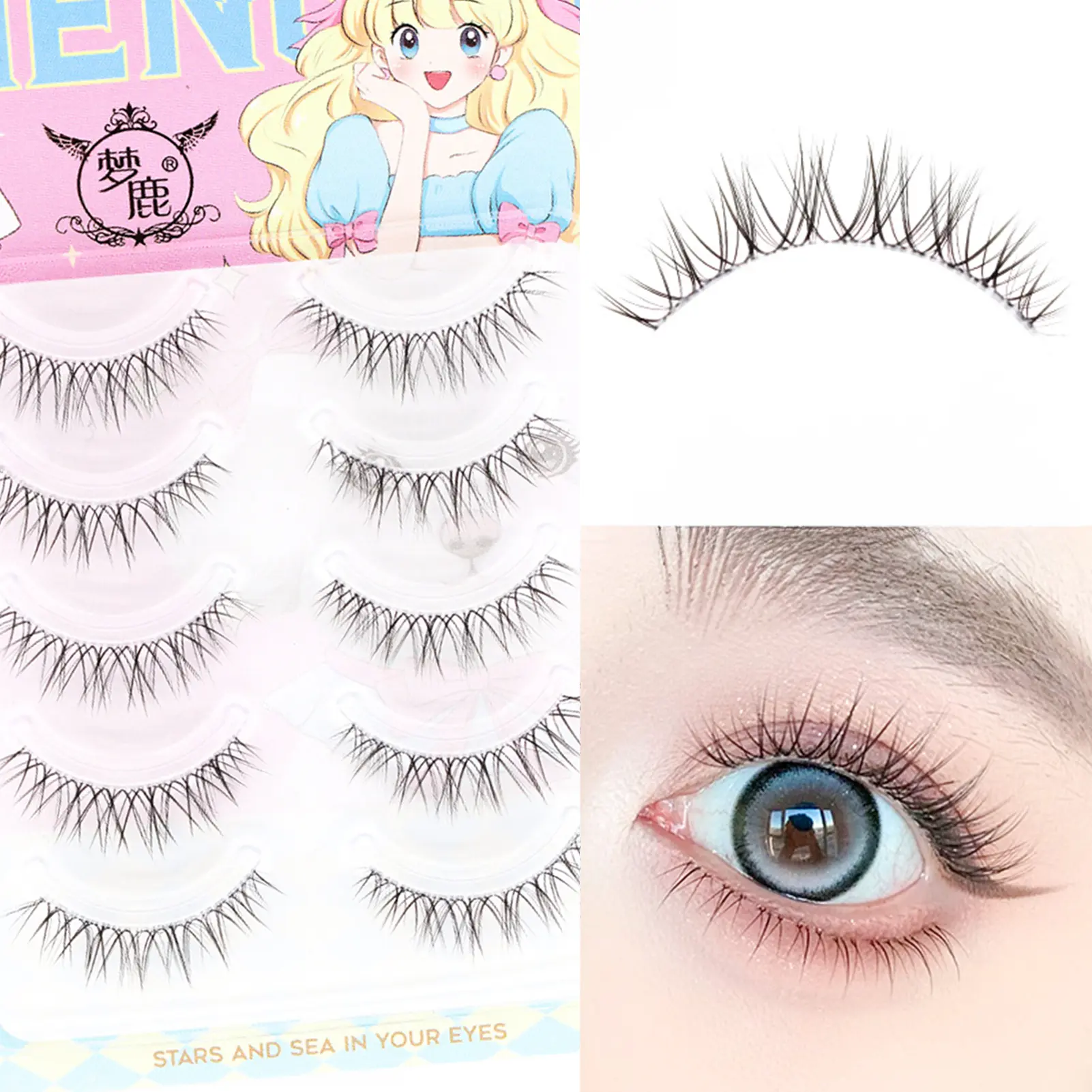 False Eyelashes DIY Cosplay Wispy Strip Eyelashes Reusable Cosplay Wispy Strip Eyelashes Perfect Gift To Girls Or Ladies