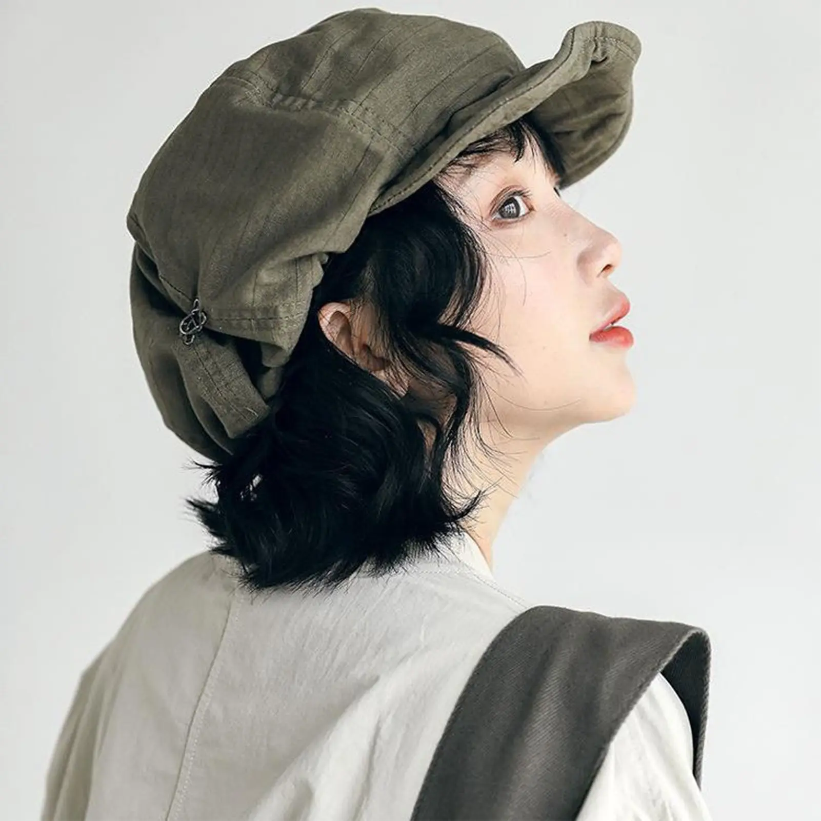 Classic French Style Beret for Women Solid Color Soft Fabric Summer Beret Hat Ideal Gifts for Friends Family Outdoor Sun Hat