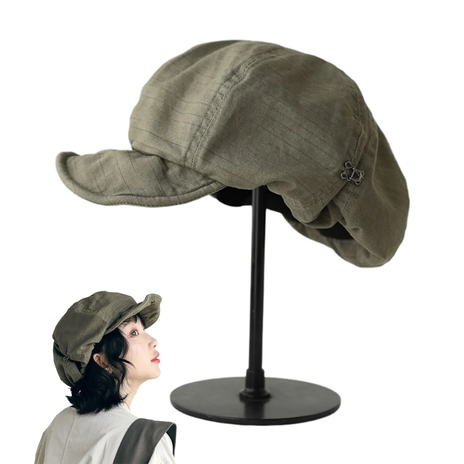 Classic French Style Beret for Women Solid Color Soft Fabric Summer Beret Hat Ideal Gifts for Friends Family Outdoor Sun Hat