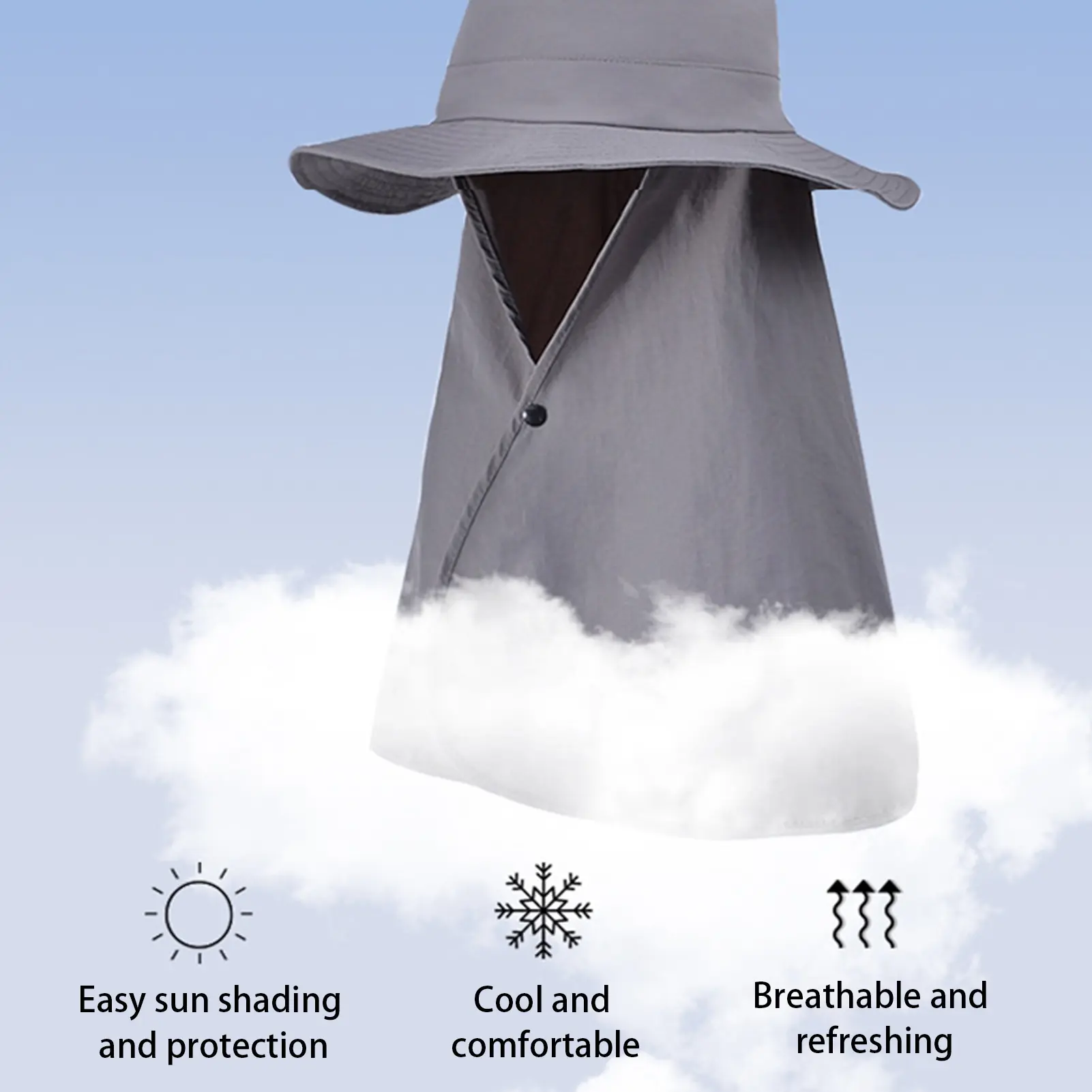 Womens Summer Sun Hat Sun Fishing Hat with Neck Cover Outdoor UV Sun Protection Wide Brim Hats for Summer Beach Fishing Hiking