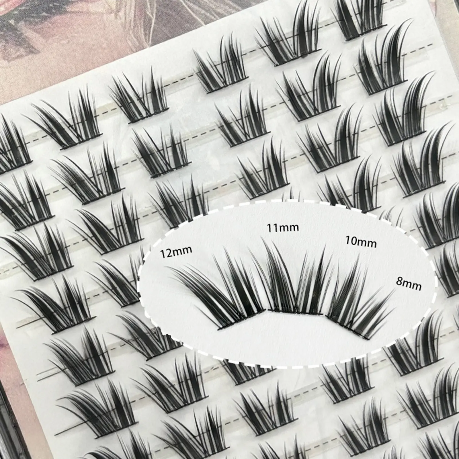 10 Rows Individual False Eyelashes Natural Soft Cluster Lashes Reusable False Eyelashes Extension Makeup Tool for Women